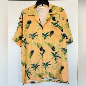 Tropical Pineapple Print Men's Shirt